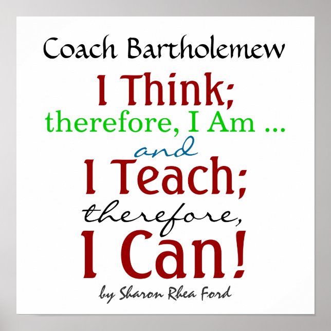 Quote by SRF Teacher Poster-Larger Size Poster (Front)