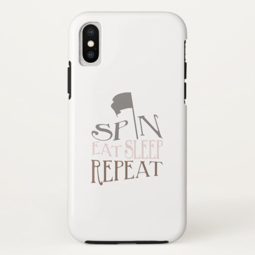 Quote Color Guard Spin Eat Sleep Repeat iPhone X Case