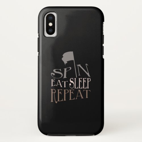 Quote Color Guard Spin Eat Sleep Repeat iPhone X Case