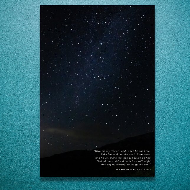 Quote Contemporary Minimalist Starry Night Acrylic Print (Creator Uploaded)