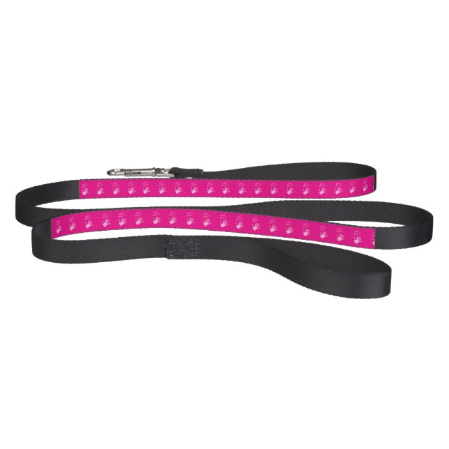 Quote "Don't touch me" - pink Hands Pet Leash (Full)