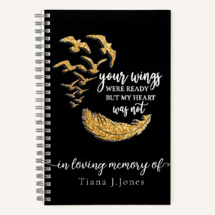 Quote Elegant Mom Memorial Grief Sympathy Notebook