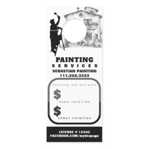 *~* Quote Estimate Exterior House Painting QR Door Hanger