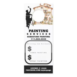 *~* Quote Estimate Exterior QR House Painting Door Hanger