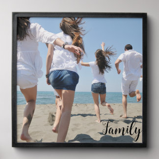 Quote family peel and stick photo tile