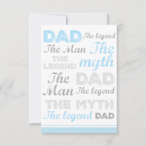 Quote Fathers day cardsdad the man the myth Dad Card