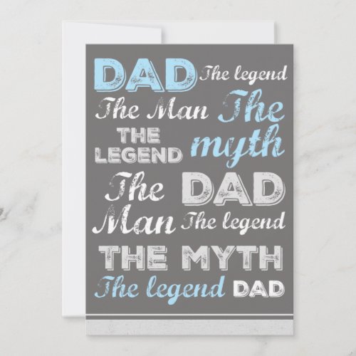 Quote fathers day cards Typography