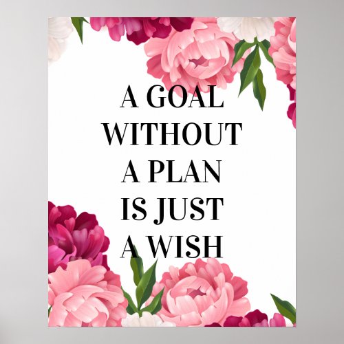 Quote Floral design Poster