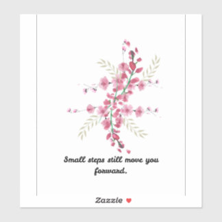 Quote Flower Sticker