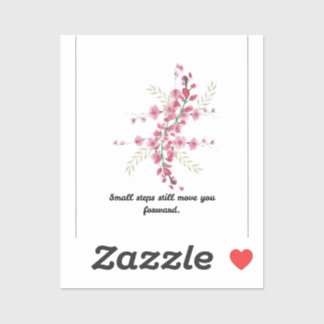 Quote Flower Sticker