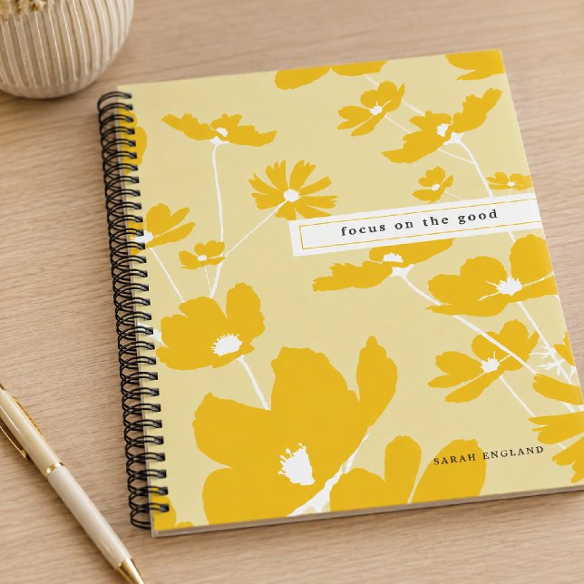 Quote Focus On The Good Floral Pattern Notebook (Creator Uploaded)