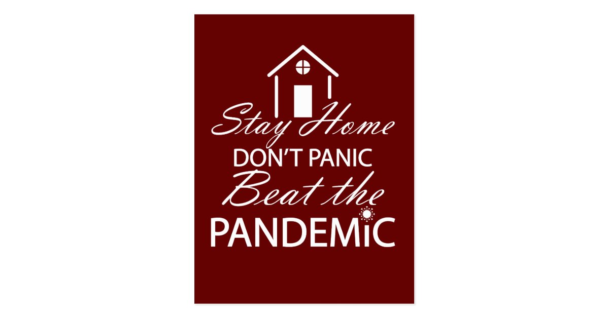 Quote for preventing the corona virus infection postcard