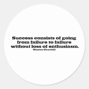 Quote for Success Classic Round Sticker