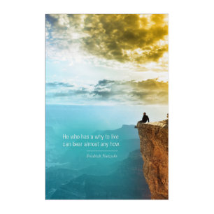 Quote Friedrich Nietzsche Nature Adventure Nature Acrylic Print
