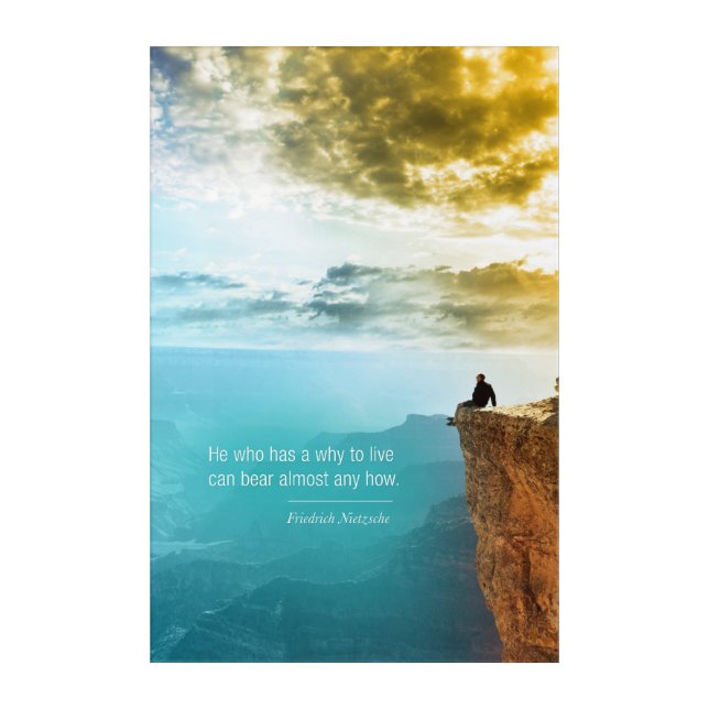 Quote Friedrich Nietzsche Nature Adventure Nature Acrylic Print (Front)