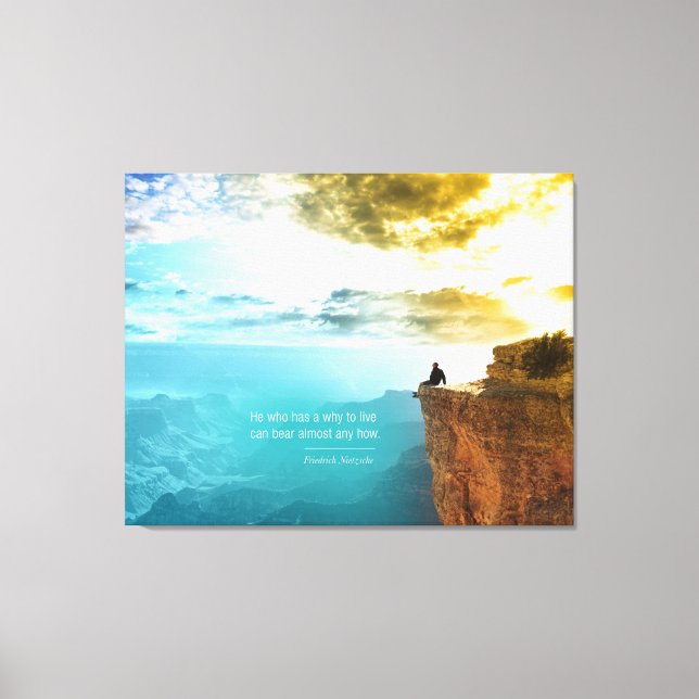 Quote Friedrich Nietzsche Nature Adventure Nature Canvas Print (Front)