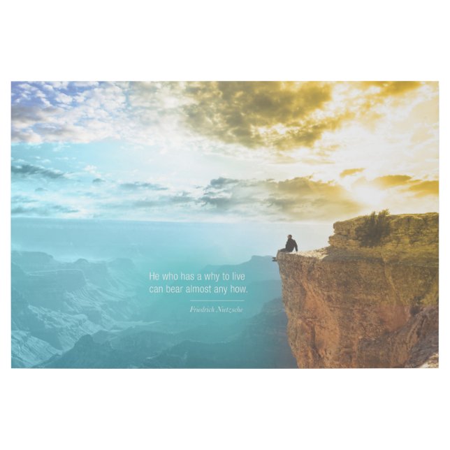 Quote Friedrich Nietzsche Nature Adventure Nature Gallery Wrap (Front)