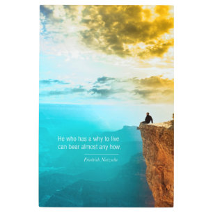 Quote Friedrich Nietzsche Nature Adventure Nature Metal Print