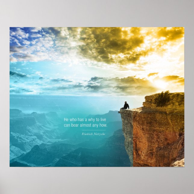 Quote Friedrich Nietzsche Nature Adventure Nature Poster (Front)