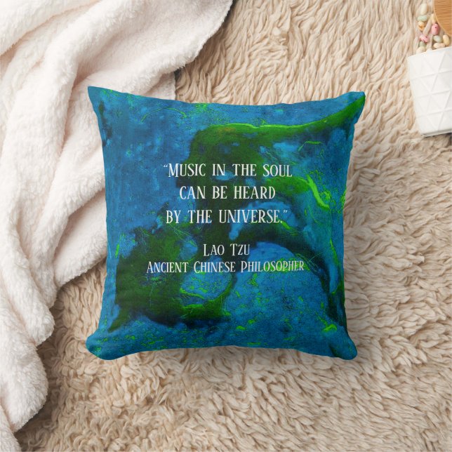 Quote from Lao Tzu Throw Pillow (Blanket)