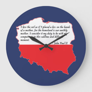 Quote From Pope John Paul II Large Clock