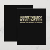 Quote-Funny German Speaker Deutschland Quote (Front/Back)