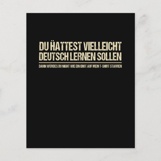 Quote-Funny German Speaker Deutschland Quote (Front)