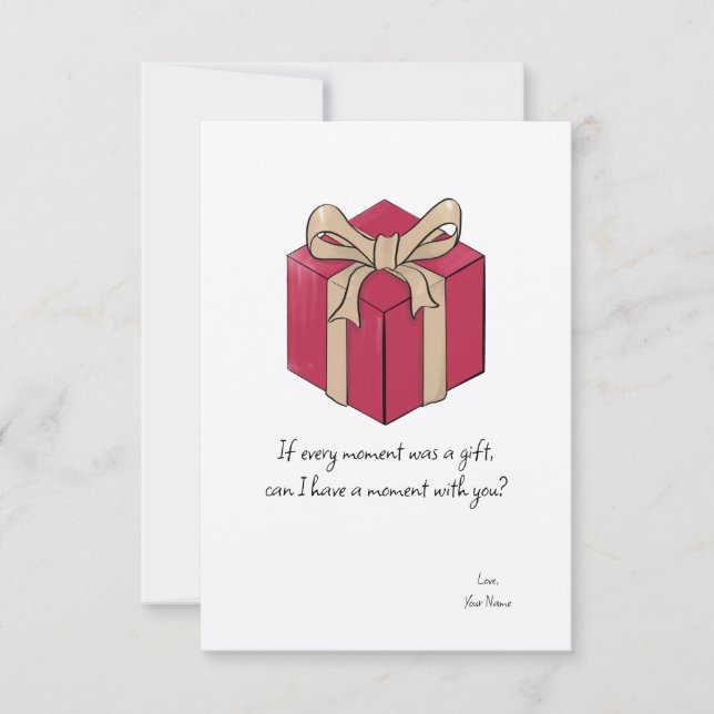 Quote Gift Valentine's Day Flat Thank You Card (Front)