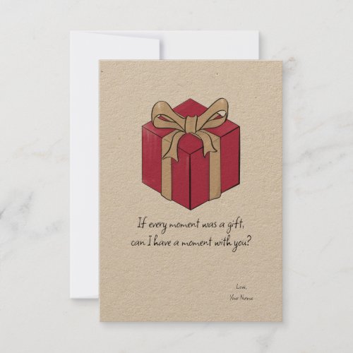 Quote Gift Valentines Day Flat Thank You Card
