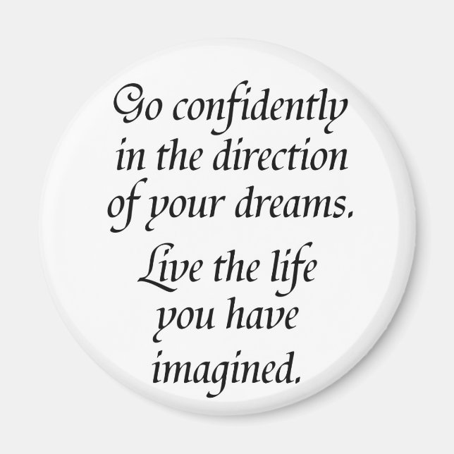 Quote gifts inspirational magnets inspiring dreams (Front)