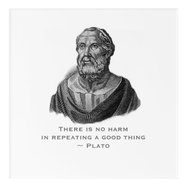 Quote Good Deed Philosopher Plato Acrylic Print (Front)