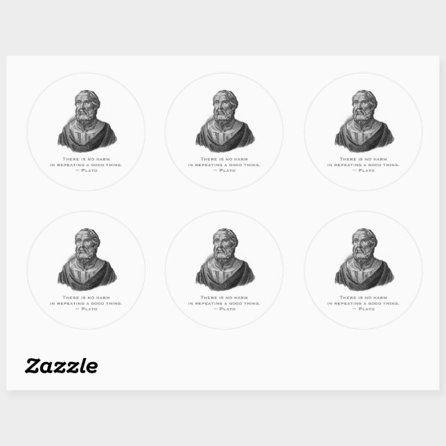 Quote Good Deed Philosopher Plato Classic Round Sticker (Sheet)