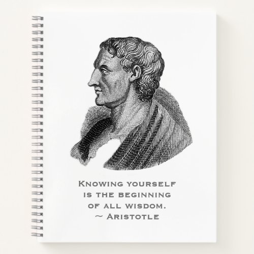 Quote Knowing Yourself Philosopher Aristotle Notebook