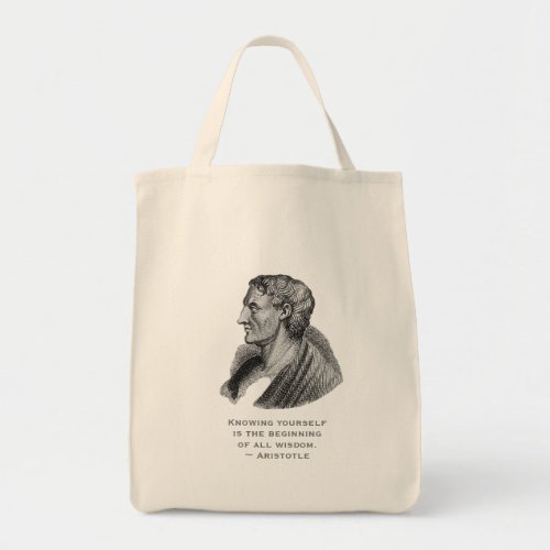 Quote Knowing Yourself Philosopher Aristotle Tote Bag