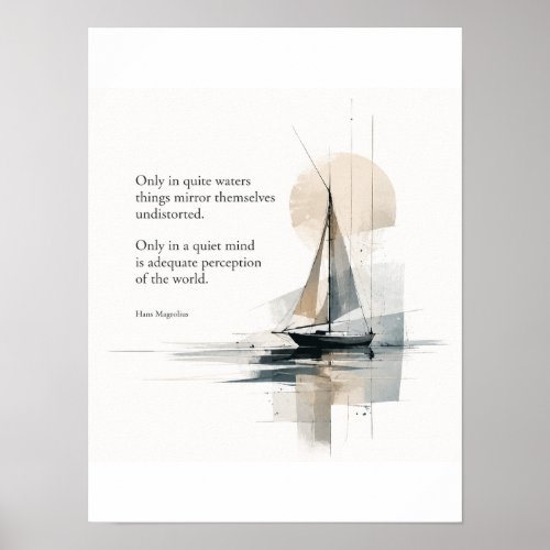 Quote Minimal Nautical Wall Art Poster