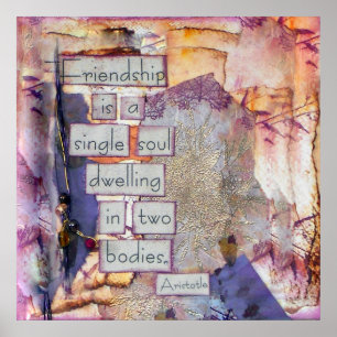 Quote Mixed Media Friendship Art Print