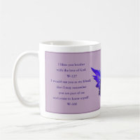 Quote Mug, Forgiveness ACIM Gift, Purple Angel