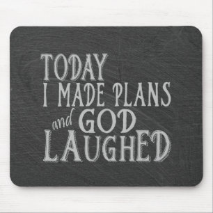 Quote on Black Chalkboard Mouse Pad