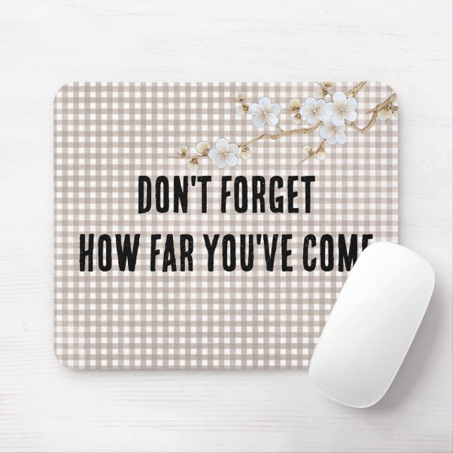 Quote On Gingham Mouse Pad (With Mouse)