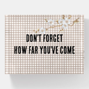 Quote On Gingham Paperweight