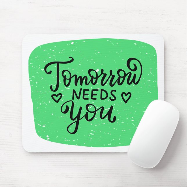 Quote on Green Mouse Pad (With Mouse)