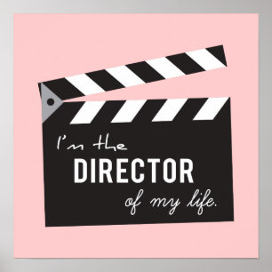 Quote on life, Director Action Board, Slate Poster