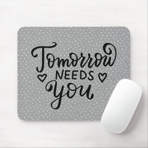 Quote on Polka Dots Mouse Pad