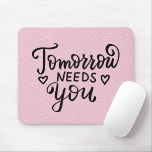 Quote on Polka Dots Mouse Pad