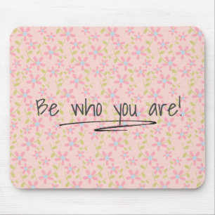 Quote on Posy Pattern Mouse Pad