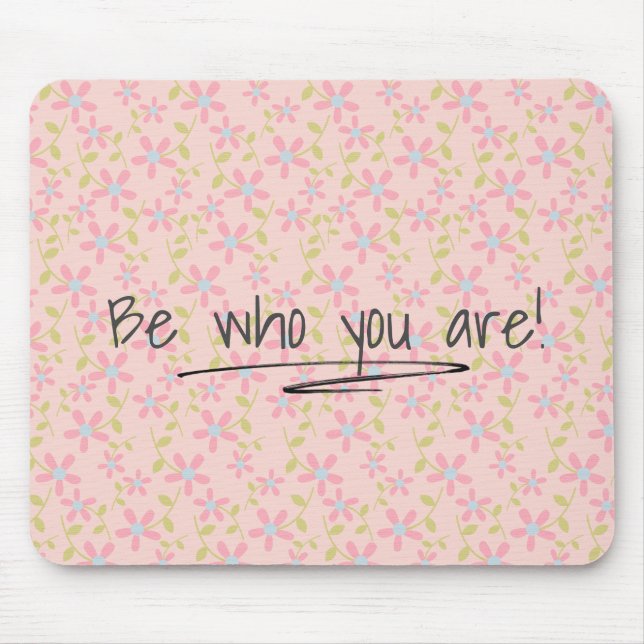 Quote on Posy Pattern Mouse Pad (Front)