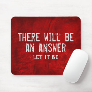 Quote On Red Leather Mouse Pad