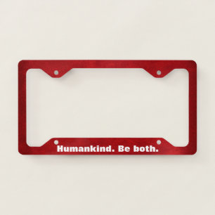 Quote on Red License Plate Frame