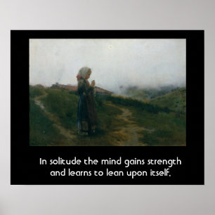 Quote on Solitude with an Introspective Image Poster