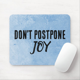 Quote on Watercolor Blue Mouse Pad
